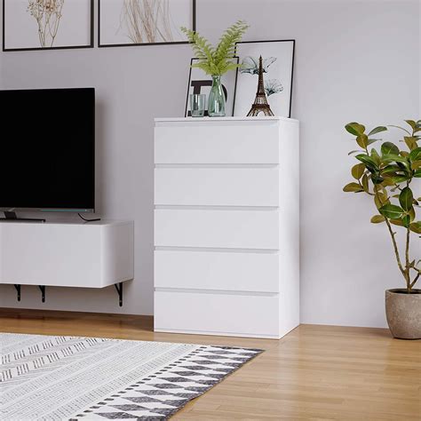 5 drawer dresser white|5 drawer white storage cabinet.